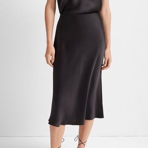 NWT | Club Monaco | Trycia Satin Slip Skirt — Black | Size 4